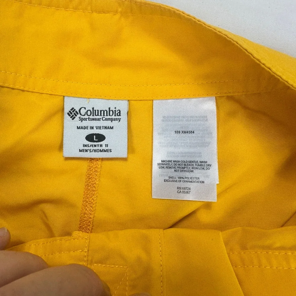 Columbia West Virginia‎ Mountaineers Board Shorts Men's Large Yellow Swim Trunks